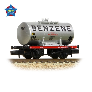 378-000A 14T Anchor-Mounted Tank Wagon 'Benzene' Silver (image for) 378-000A 14T Anchor-Mounted Tank Wagon 'Benzene' Silver